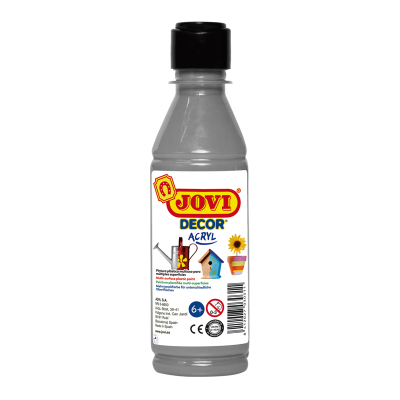 Краска акриловая JOVI, 250мл, пластиковая бутылка, серебряный