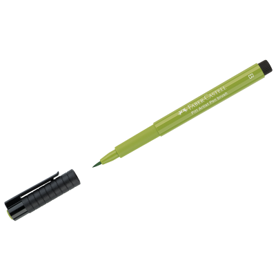 Ручка капиллярная Faber-Castell "Pitt Artist Pen Brush" цвет 170 майская зелень, пишущий узел "кисть"