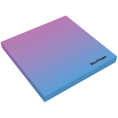 Самоклеящийся блок Berlingo "Ultra Sticky. Radiance", 75*75мм, 50л., розовый/голубой градиент