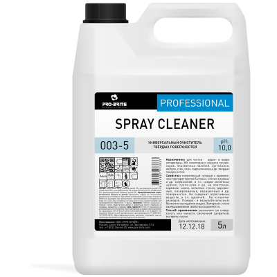 Очиститель универсальный для твердых поверхностей PRO-BRITE "Spray Cleaner", 5л, низкопенный
