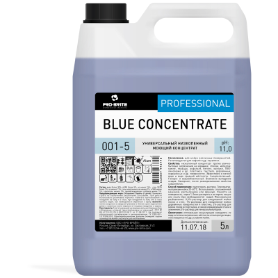 Средство моющее универсальное PRO-BRITE "Blue Concetrate", 5л, низкопенное, щелочное, концентрат
