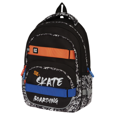 Рюкзак Berlingo Free Spirit "Skater", 41*28*17см, 2 отделения, 3 кармана, уплотненная спинка