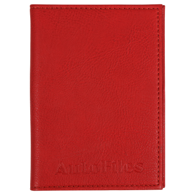 Обложка для автодокументов + паспорт OfficeSpace "AutoFiles", экокожа, красная