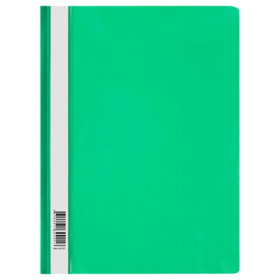 Папка-скоросшиватель пластик. СТАММ А4, 120мкм, зеленая с прозр. верхом
