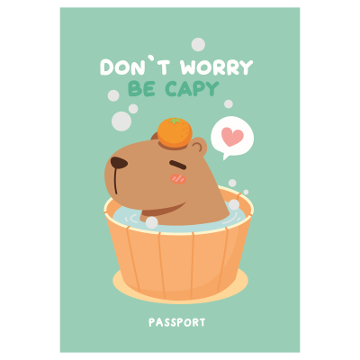Обложка для паспорта MESHU "Capybara", ПВХ, 2 кармана
