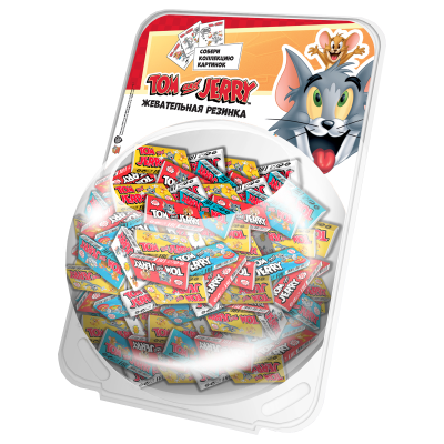 Жевательная резинка Tom&Jerry, микс вкус 4,5г. (упаковка сфера)