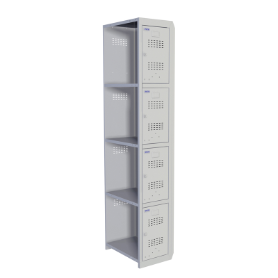 Шкаф для раздевалок модульный Практик ML-04-30 (доп. модуль), 1830*300*500, 1 секция S23099441202