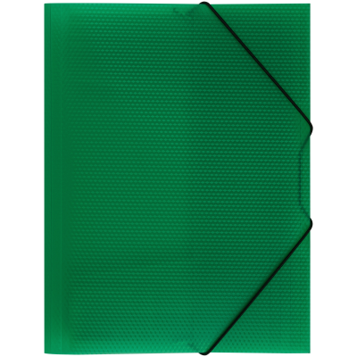 Папка на резинке СТАММ "Кристалл" А4, 500мкм, пластик, зеленая