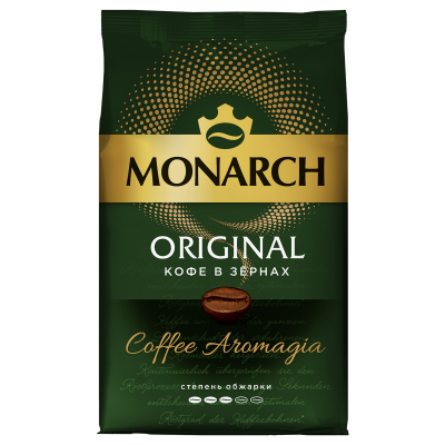 Кофе в зернах Monarch Original, вакуумный пакет, 800г