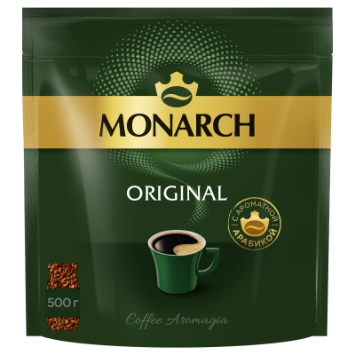 Кофе растворимый Monarch Original, сублимированный, мягкая упаковка, 500г