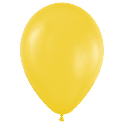 Воздушные шары,  50шт., М12/30см, MESHU, пастель, желтый