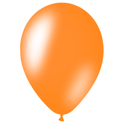 Воздушные шары,  50шт., М12/30см, MESHU, металлик, оранжевый