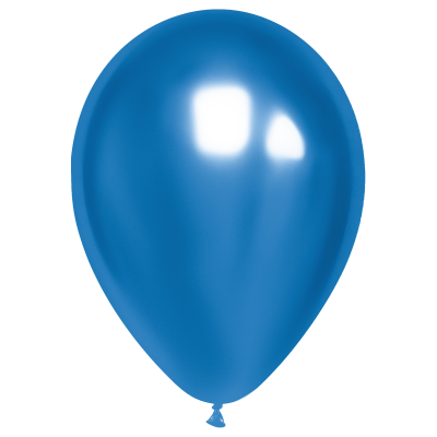 Воздушные шары,  50шт., М12/30см, MESHU, хром, синий