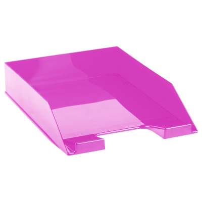 Лоток для бумаг горизонтальный СТАММ "Фаворит", тонированный фиолетовый