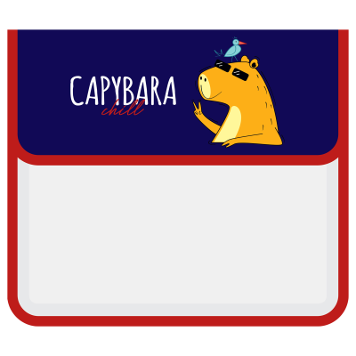 Папка для тетрадей 1 отделение, ArtSpace "Capybara", А5, пластик, на липучке