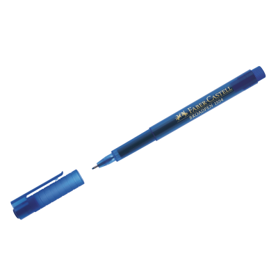 Ручка капиллярная Faber-Castell "Broadpen 1554" синяя, 0,8мм