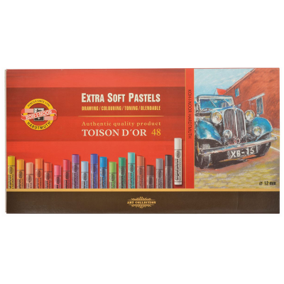Пастель художественная Koh-I-Noor "Toison D`or Extra Soft 8556", 48 цветов, картон. упаковка