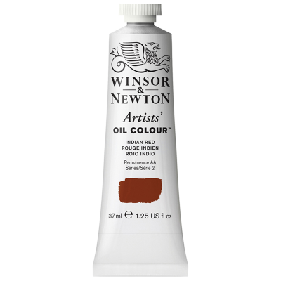 Краска масляная профессиональная Winsor&Newton "Artists Oil", 37мл, красный Индийский