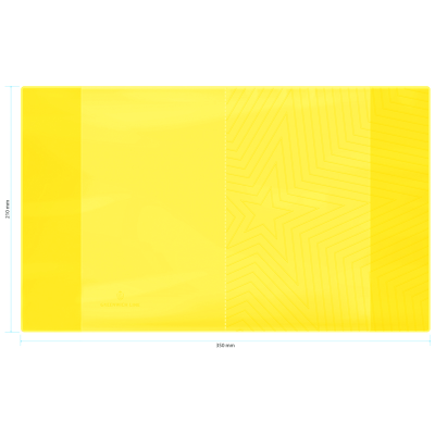 Обложка 210*350 для дневников и тетрадей, Greenwich Line, ПВХ 180мкм, "Neon Star", желтый, ШК