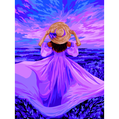Картина по номерам на картоне ТРИ СОВЫ "Закат Прованса", 30*40, с акриловыми красками и кистями