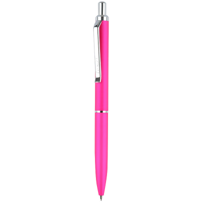 Ручка шариковая Luxor "Rega" синяя, 0,7мм, корпус розовый/хром, кнопочный механизм, футляр