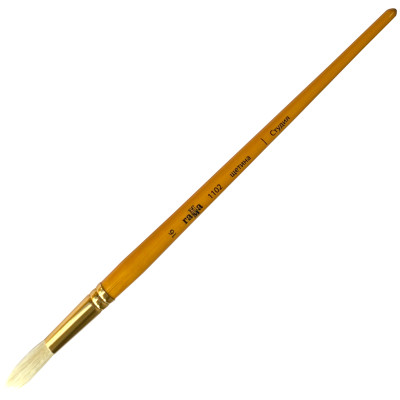 Кисть художественная щетина Гамма "Студия", круглая №16, длинная ручка