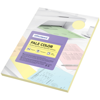Бумага цветная OfficeSpace "Pale Color", А4, 80г/м2, 100л., (оранжевый)