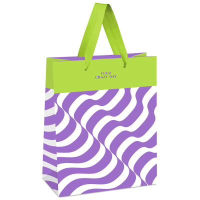 Пакет подарочный 18*23*10см MESHU "lavender Color Illusion", отд. фольгой, матовая ламинация