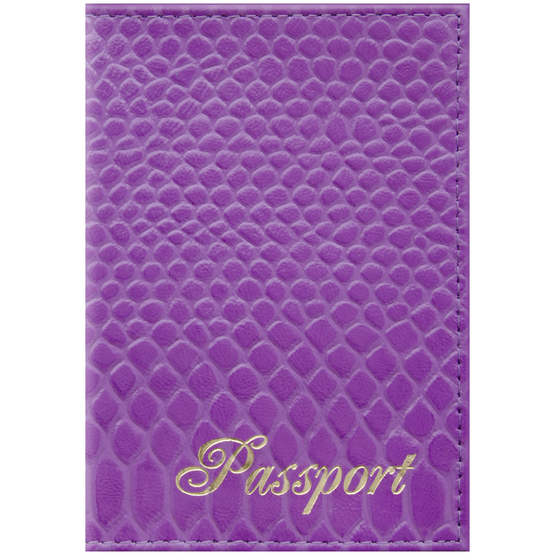 Обложка для паспорта OfficeSpace "Питон", кожа, сирень