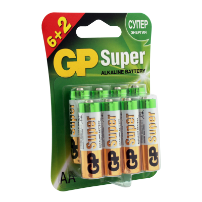Батарейка GP Super AA (LR6) 15A алкалиновая, BC8