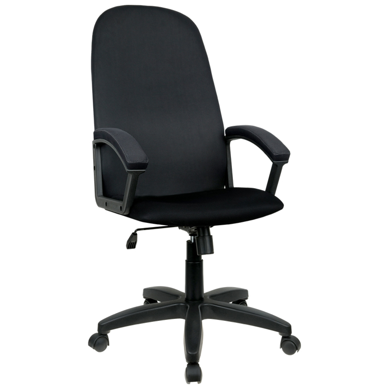 Кресло руководителя Helmi HL-E79 "Elegant", PL, ткань TW черная/серая, механизм качания