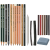 Набор художественных изделий Faber-Castell "Pitt Monochrome", 33 предмета, метал. коробка