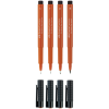 Набор капиллярных ручек Faber-Castell "Pitt Artist Pen" сангина, 4шт., 0,3/0,5/0,7мм/Brush, пласт. уп., европодвес