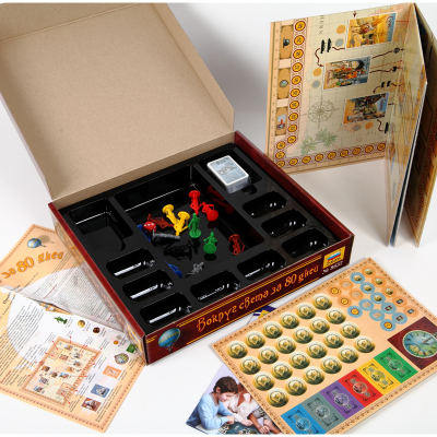 Игра настольная ZVEZDA "Вокруг света за 80 дней", картонная коробка