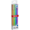 Ручка шариковая Berlingo "Starlight" синяя, 0,7мм, игольчатый стержень, корпус ассорти, 4шт., пластиковый футляр
