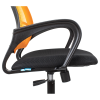 Кресло оператора Helmi HL-M95 (695) "Airy", спинка сетка оранжевая/сиденье ткань TW черная, механизм качания
