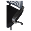 Кресло оператора Helmi HL-M95 (695) "Airy", спинка сетка серая/сиденье ткань TW черная, механизм качания