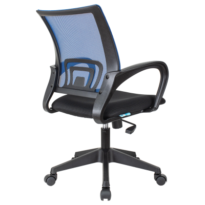 Кресло оператора Helmi HL-M95 (695) "Airy", спинка сетка синяя/сиденье ткань TW черная, механизм качания