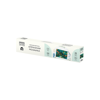 Алмазная мозаика ТРИ СОВЫ "Японские карпы", 50*70см, холст, картонная коробка с пластиковой ручкой