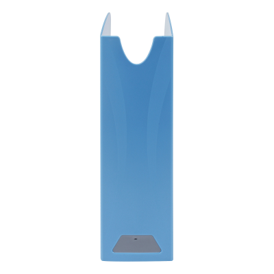 Лоток для бумаг вертикальный СТАММ "Вектор", сине-голубой, ширина 80мм
