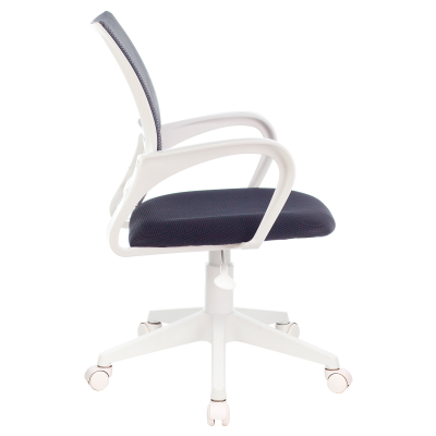 Кресло оператора Helmi HL-M95 R (W695) "Airy", спинка сетка серая/сиденье ткань TW серая, пиастра, пластик белый