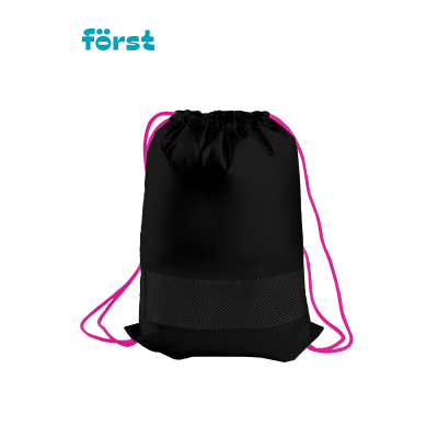 Мешок для обуви 1 отделение Först "Pink tiger", 350*460мм, вентиляционная сеточка, светоотражающая лента, карман на молнии