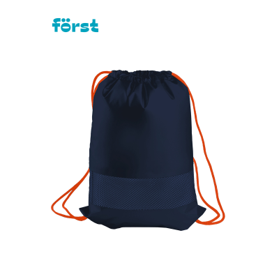 Мешок для обуви 1 отделение Först "Orange Plane", 350*460мм, вентиляционная сеточка, светоотражающая лента, карман на молнии