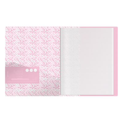 Папка с 10 вкладышами Berlingo "Starlight S" А4, 17мм, 600мкм, розовая, с внутр. карманом, с рисунком