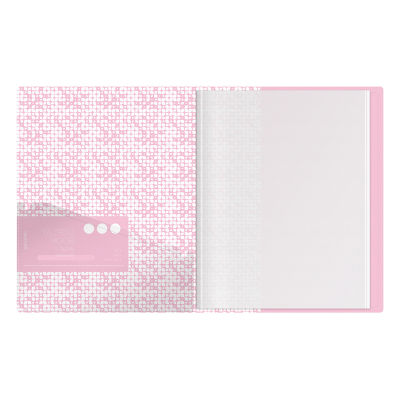 Папка с 30 вкладышами Berlingo "Starlight S" А4, 17мм, 600мкм, розовая, с внутр. карманом, с рисунком