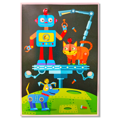 Набор для опытов Десятое королевство "Веселые роботы", открытка формат А6