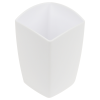Подставка-стакан СТАММ "Тропик", пластиковая, квадратная, белая