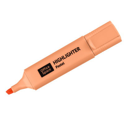 Текстовыделитель OfficeSpace пастельный цвет, оранжевый, 1-5мм