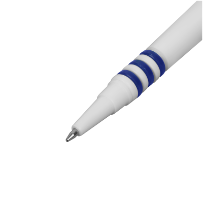 Ручка шариковая настольная OfficeSpace синяя, 0,7мм, белый корпус, синяя подставка, европодвес