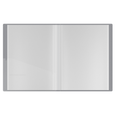 Папка с 20 вкладышами Berlingo "Metallic" А4, 17мм, 1000мкм, серебряный металлик, с внутр. карманом